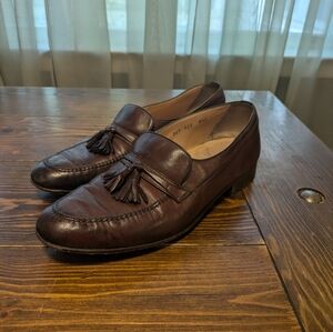 Brown Salvatorre Ferragamo Tassel Loafers 8.5D